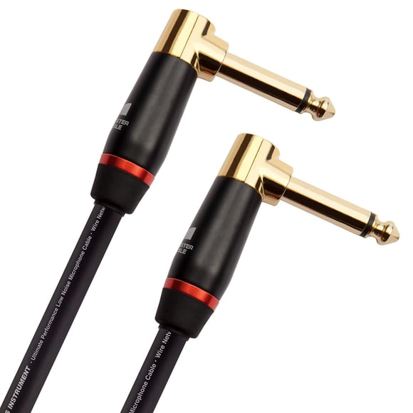 Cable de Guitarra Bajo Monster Prolink 8 Pies Ángulo Recto Escudo Trenzado de Cobre 95%