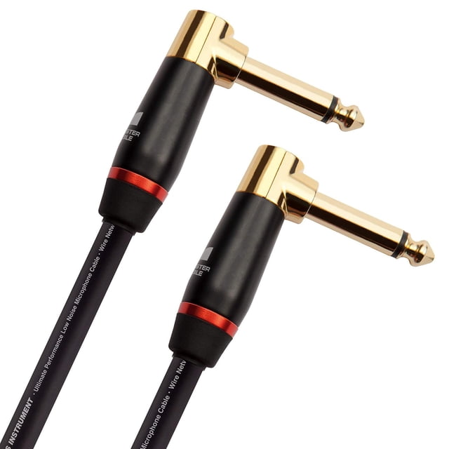 Cable de Guitarra Bajo Monster Prolink 8 Pies Ángulo Recto Escudo Trenzado de Cobre 95%
