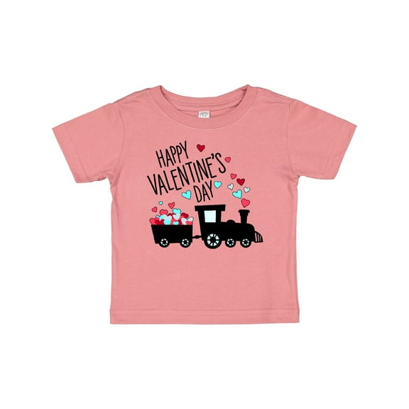 Inktastic Happy Valentine's Day- train Boys or Girls Baby T-Shirt