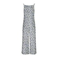 thumbnail image 4 of Women's Causal Jumpsuits Loose Fit Sleeveless Overalls Fashion Floral Print Adjustable Strap Rompers with Pockets, 4 of 5