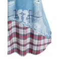 thumbnail image 4 of Tallas de mezclilla de mezclilla rogada 3D Rosegal Camisetas tallas grandes, 4 of 5