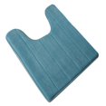 thumbnail image 1 of U-shaped Toilet Mat Water Absrobent Non-slip Elastic Skin-friendly Bathroom Rug Pad Bath Rug Showering Protection Household Home Light Blue 50*80cm, 1 of 8