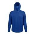 thumbnail image 4 of RUTAYY Men's Hoodie Long Sleeve Integrated Neck Gaiter Solid Color Pullover Sweatshirt Blue, 4 of 5