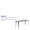 thumbnail image 5 of Flash Furniture Charis Commercial Grade 31.5" x 63" Rectangular Silver Metal Indoor-Outdoor Table, 5 of 5