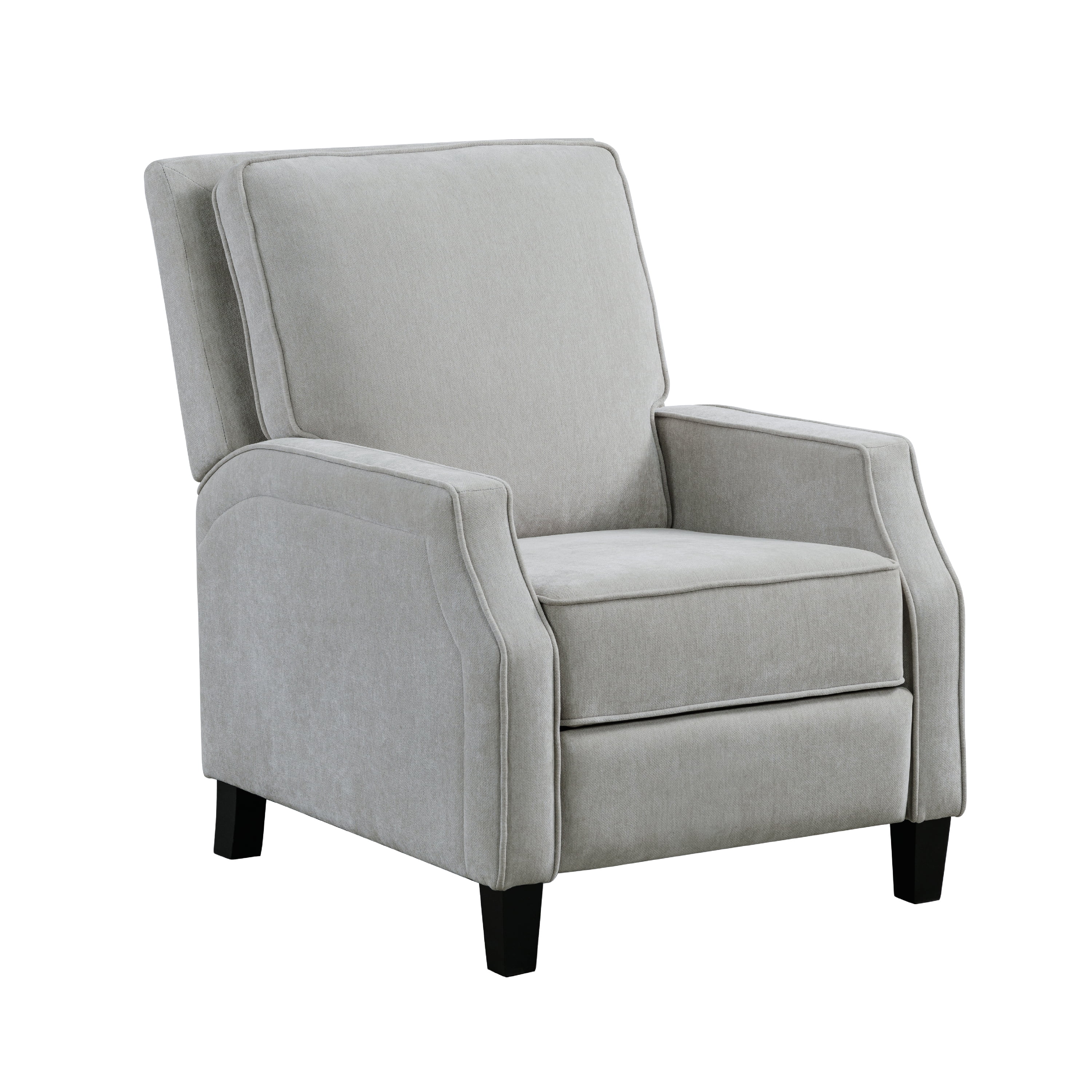 Relax-A-Lounger Sorrento Modern Push Back Recliner, Light Gray Woven Fabric
