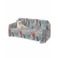 thumbnail image 2 of Spring Red Floral Couch Cover, Daiy Birds Farmhouse Blue Botanical Oversized Sofa Cover Blanket for 3 Cushion Couch, Sectional Sofa Slipcover Furniture Protector for Living Room Bedroom 71''x150'', 2 of 9