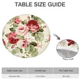 thumbnail image 6 of Pioneer Flower Floral Print Pattern Round Fitted Tablecloth with Elastic Edge,Dining Table Cover Waterproof,Outdoor Round Tablecloth for Camping,Dining,Indoor and Outdoor, 6 of 7