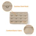 thumbnail image 4 of INSPIRE CHIC Women's 3 x 4 Hooks Bra Extender Extension Strap Multi Color Bra Band 5 Pcs Khaki, 4 of 5