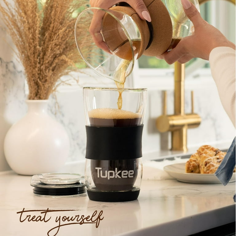 20 oz Double Wall Glass Tumbler With Lid  All Glass Reusable Insulated Hand Blown Glass Travel Mug - For Coffee, Tea, Boba, Iced Coffee, and Smoothie