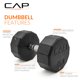 thumbnail image 3 of Mancuerna CAP Barbell 18 kg Recubierta de Goma con Mango Cromado, 3 of 7