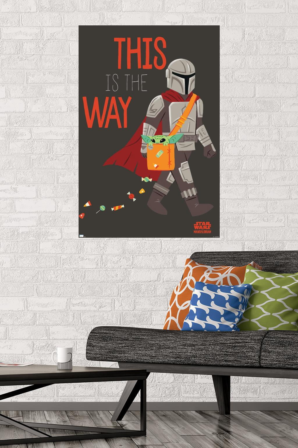 Star Wars: The Mandalorian - Mando Trick Or Treat Wall Poster, 22.375" x 34"