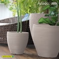 thumbnail image 4 of Macetas modernas set de 3 piezas BIG SIZE para exteriores grande ARABIA color blanco White off de Polietileno ultra ligera Artego Japi Hecha en Brasil, 4 of 8