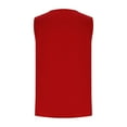 thumbnail image 7 of CLOISE Womens Tank Tops Loose Red Summer V Neck Loose Casual T Shirts Fashion Sleeveless Solid Ruffles Comfy Blouse S, 7 of 7