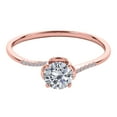 thumbnail image 2 of Aonejewelry 0.35 Ct. Ttw Beautiful Flower Shape Diamond Wedding Engagement Ring 10K Rose Gold, 2 of 4