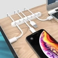 thumbnail image 2 of Desktop Cable Organizer Clips,White Set of 3 Cable Holder, Cord Organizer, Cable Management, Cable Storage for USB Charger/Mouse/Earphone/PC Cables, 2 of 5