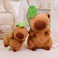 thumbnail image 5 of Capibara de hoja de loto, juguete de peluche, tortuga, ostra, abeja, Bckpack, Capibara, Cosplay, unicornio, dinosaurio, Boba, pan, anillo, decoración, animales de peluche, 5 of 5