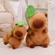 thumbnail image 5 of Capibara de hoja de loto, juguete de peluche, tortuga, ostra, abeja, Bckpack, Capibara, Cosplay, unicornio, dinosaurio, Boba, pan, anillo, decoración, animales de peluche, 5 of 5