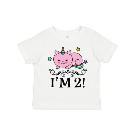 

Inktastic 2nd Birthday Cat Unicorn Girls Gift Toddler Toddler Girl T-Shirt