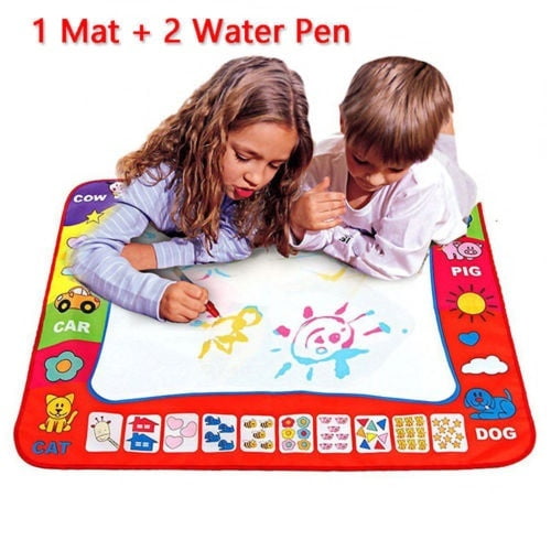 Water Drawing Painting Writing Cloth Mat Board Magic Pen Doodle Kids Baby Toy Q 
