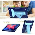 thumbnail image 4 of Epicgadget Lenovo Tab P11 Case (TB-J606F/TB-J606X) with Kickstand - Shockproof Hybrid Case Heavy Rugged Cover for Lenovo Tab P11 Plus 2021 & Tab P11 11 inch 2020 (Navy Blue/Light Blue), 4 of 5