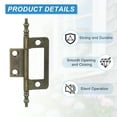 thumbnail image 3 of Uxcell Non-Mortise Door Hinges Heavy Duty Steel Flush Cabinet Hinges Copper, 3 of 7