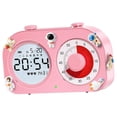 thumbnail image 4 of Reloj de noche con temporizador visual y modo de luz nocturna con soporte multifuncional Rosa, 4 of 9