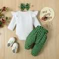 thumbnail image 4 of LWNYDPLSD Girls Christmas Outfit My First Christmas Onesie Boy Baby Bear Outfit Toddler Girls Clothes 3t Baby Boy Clothes Newborn Boys Winter Clothes, Green 12-18 Months, 4 of 8