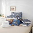 thumbnail image 5 of Manfei Kawaii Sloth 7pcs Bedding Comforter Set,Cartoon Animal Queen Bedding Sets Super Cozy,Jungle Wildlife Queen Sheet Sets,Breathable Cute Room Decoration,Reversible, 5 of 7