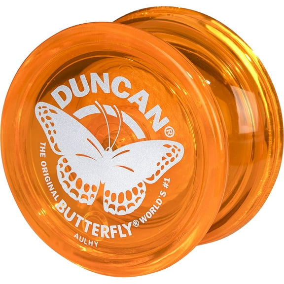 Duncan Toys Butterfly Yo Yo Beginner Yo Yo with String Steel Axle and Plastic Body Orange