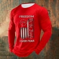thumbnail image 2 of Freedom Shirts for Men Classic Long Sleeve Patriotic Graphic Tee Breathable Sports Athletic Basic Top Casual Versatile Daily Wear, 2 of 3