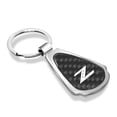 thumbnail image 2 of Nissan 350Z Z Logo Real Black Carbon Fiber Chrome Metal Teardrop Key Chain, 2 of 7
