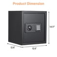 thumbnail image 4 of Yeshouse caja fuerte de acero laminado en frío con teclado digital, estante extraíble, bolsa ignífuga e impermeable, llave de respaldo, antirrobo, para hogar u oficina, 4 of 8