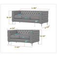 thumbnail image 4 of Rnfurnishings 2-PC Leather Gel Living Room Furniture Sofa+Loveseat Set-Dark Gray, 4 of 7