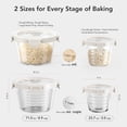 thumbnail image 3 of Genicook Glass Measuring Cup with Lid, 2 Pack (24 & 71 oz) Vanila, BPA Free Borosilicate, Airtight Leakproof, Ideal for Sourdough Starter, Fermentation & Baking, Microwave & Oven Safe, 3 of 9