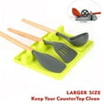 thumbnail image 3 of Spoon Holder Silicone Spatula Storage Rack 6 Slots Hanging Utensil Rest Kitchen Supply, Green, 3 of 8