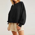 thumbnail image 2 of Vedolay Clothes for Women 2023 Printed Sweatshirt Loose Soft Long Sleeve Pullover Tops Shirts Black,L, 2 of 5
