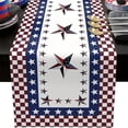 thumbnail image 2 of America Independence Day Table Runners 12.99x72.05in - Patriotic Red White Blue Star Polyester Kitchen Dining Decor for 4th of July, Memorial Day, Veterans Day Celebrations(Shape-E), 2 of 6