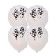 thumbnail image 5 of 15 globos inflables para fiesta, confeti de lentejuelas y banderas de carreras en blanco y negro (5 blancos, 5 negros y 5 plateados), 5 of 6