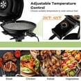 thumbnail image 3 of Giantex Electric Grill Indoor Outdoor, 1600W Portable Barbecue Grill with Removable Non-Stick Grilling Rack, Adjustable Temperature, Oil Drip Tray, for Picnic Camping Backyard Cooking (Black), 3 of 9