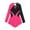 Hot Pink, variant on Aislor Kids Rhinestones Ice Skating Girls Mesh Spliced Long Sleeve Skirts Dance Dress