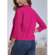 thumbnail image 5 of Cárdigan Corto de 3/4 para Mujer, Elegante, Color Rosa Rojo, XXL, 5 of 7