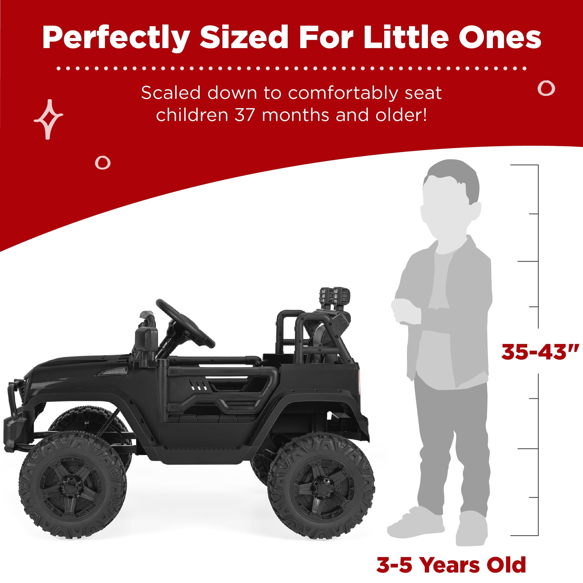 Best Choice Products 12V Kids Ride On Truck Car w Parent Remote Control Spring Suspension LED Lights Black Discounttoday