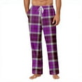thumbnail image 2 of CharmCyan Plaid Pajama Pants for Men and Women Soft Drawstring Waist Relaxed Fit Sleepwear Lounge Trousers Comfortable Nightwear Purple Pink 3XL, 2 of 2