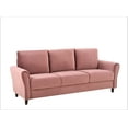 thumbnail image 4 of US Pride Furniture Corel 80.31" Flared Arm Rose Velvet Sofa, 4 of 5