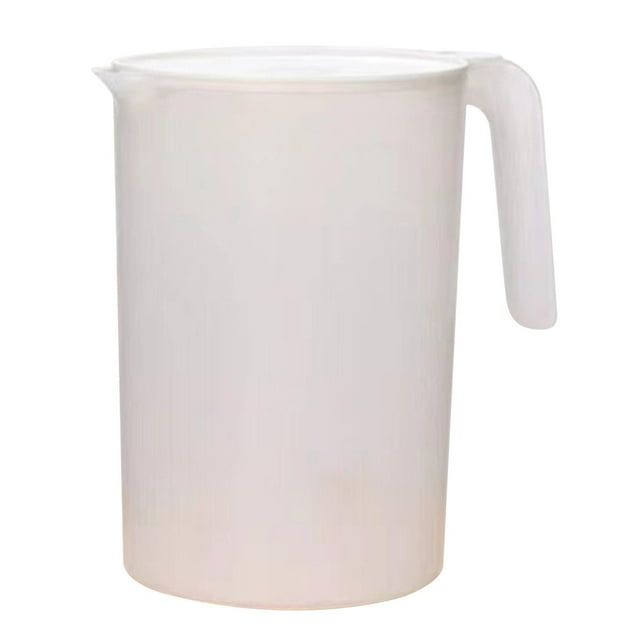 Pichet Infuseur de Thé 2L Sans BPA Résistant à la Chaleur Distributeur de Boissons Conteneur d'Eau de Fruits Rangement Réfrigérateur Aspect Verre Pichet en Plastique