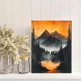 thumbnail image 2 of Qisvanset Framed Canvas Wall Art 12x16 Inch Dark Moody Mountain Sunset Abstract Nature Art, 2 of 5