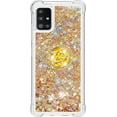 thumbnail image 2 of Case for Samsung Galaxy A71 5G, Galaxy A71 5G Liquid Case Glitter Clear TPU Cute Love Moving Quicksand Sparkle Phone Case with Stand Liquid Shockproof Cover for Samsung Galaxy A71 5G Gold YBZ, 2 of 12
