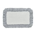 thumbnail image 3 of VHC Brands Sawyer Mill Black Farmhouse 20"x30" Bathmat White Ruched Ruffle Cotton Text Rectangle Bath Decor, 3 of 5