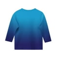 thumbnail image 4 of BLTIBY Children Girls Boys Casual 3/4 Sleeve Sweatshirt Spring Fall Gradient Printed Kids Round Neck Loose Soft Tunic Fashion Pullover Top Blouse 2025 Blue 11-12 Years, 4 of 5