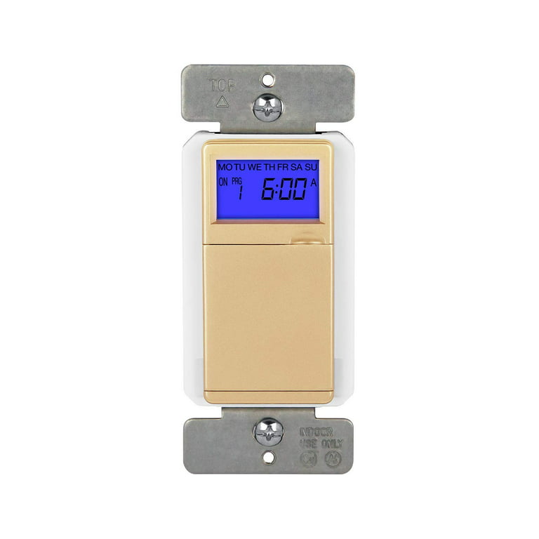 TOPGREENER Digital Astronomic Timer Switch, 7-Day Programmable Sunrise Sunset Timer (Color: Gold)